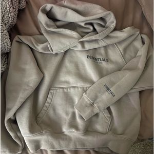 XS men’s essentials tan hoodie